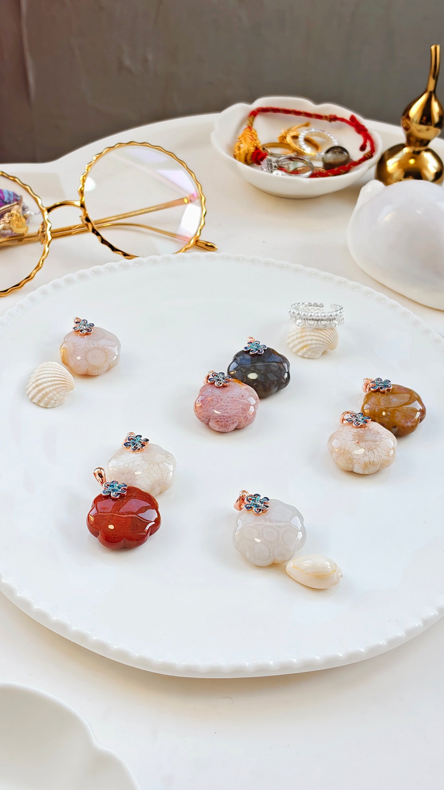 Coral Jade Ruyi Pendant – A Unique Treasure from the Deep