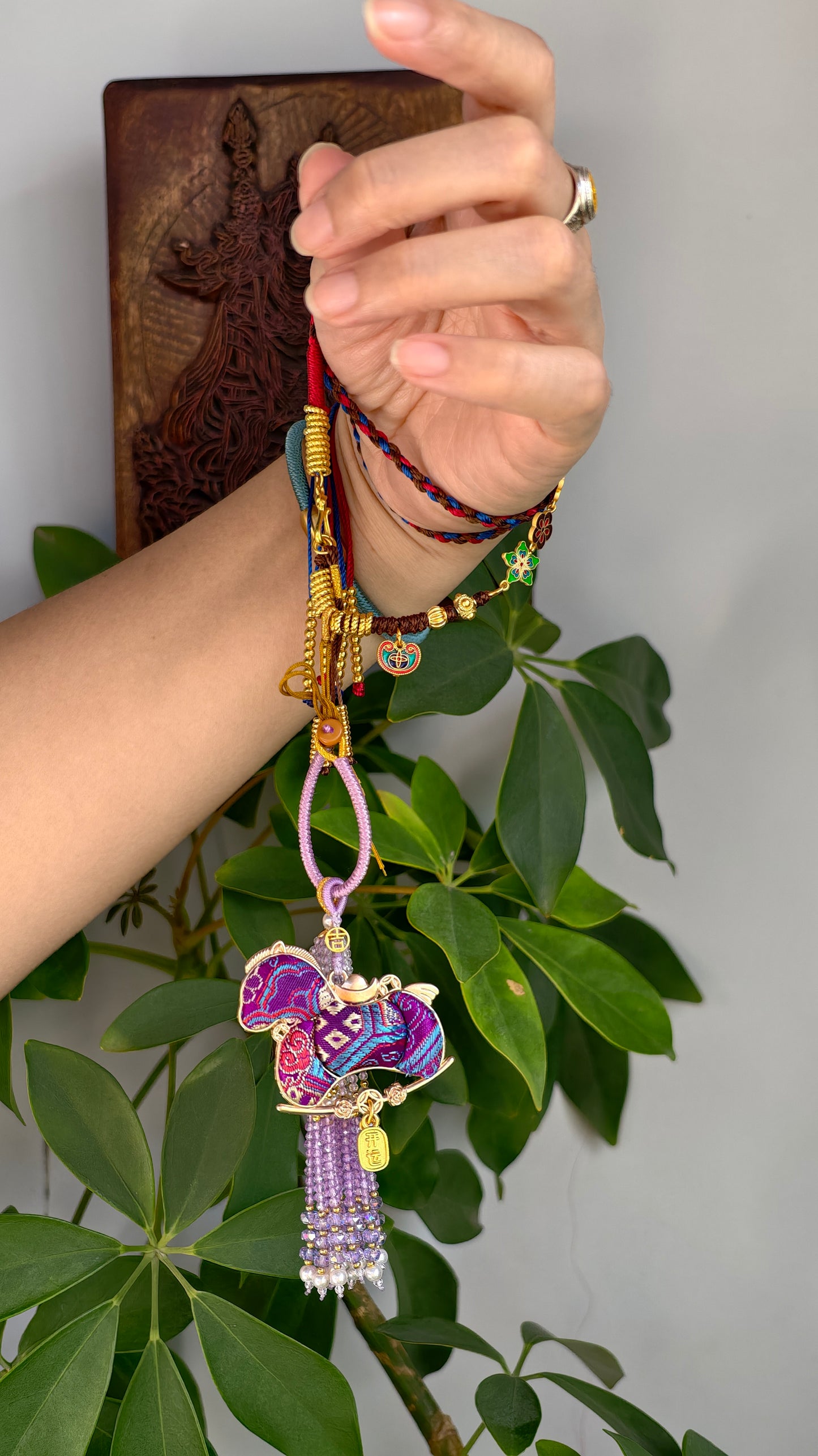 Tibetan-style horse charm bag charm or necklace
