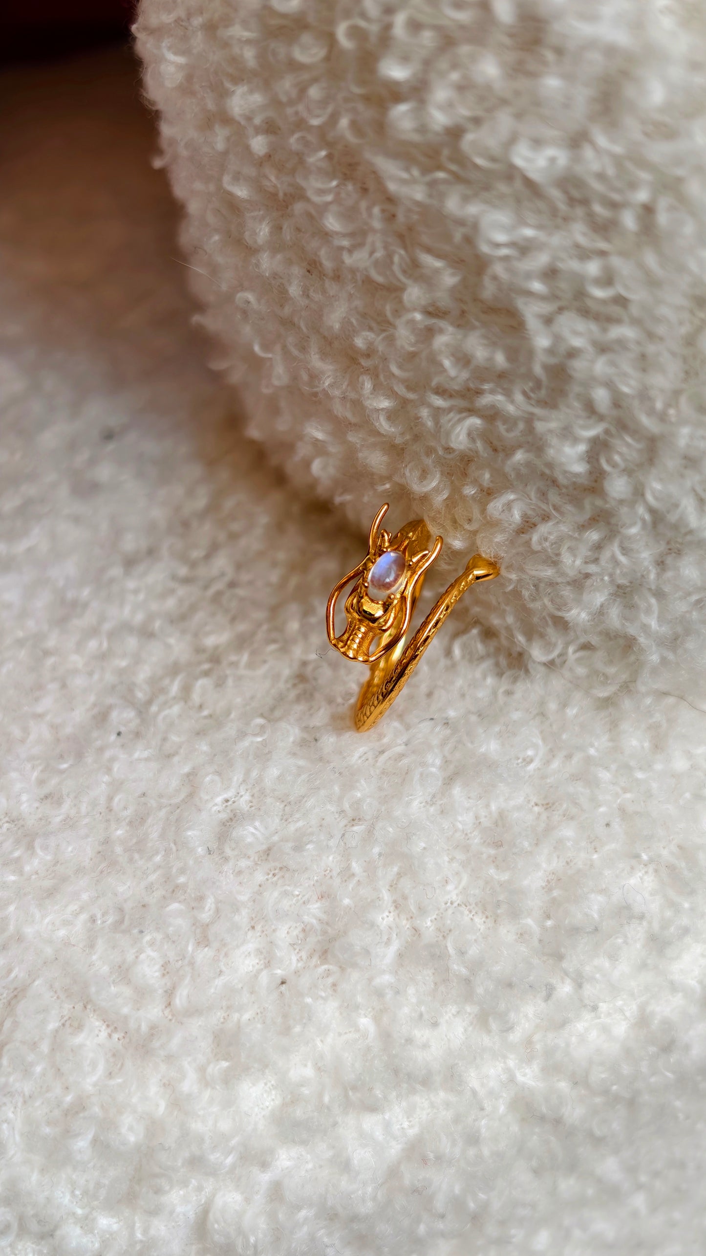 Golden Dragon Statement Ring: Mythic Elegance with Bold Detail