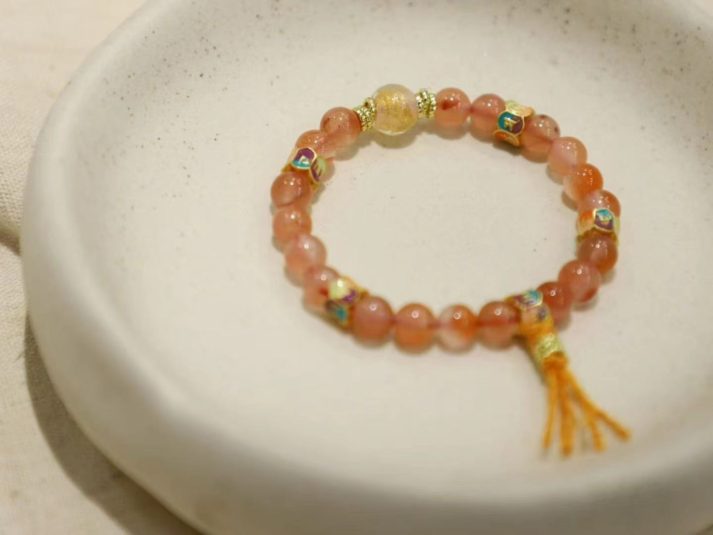 Ice-Floating Red Agate Bracelet
