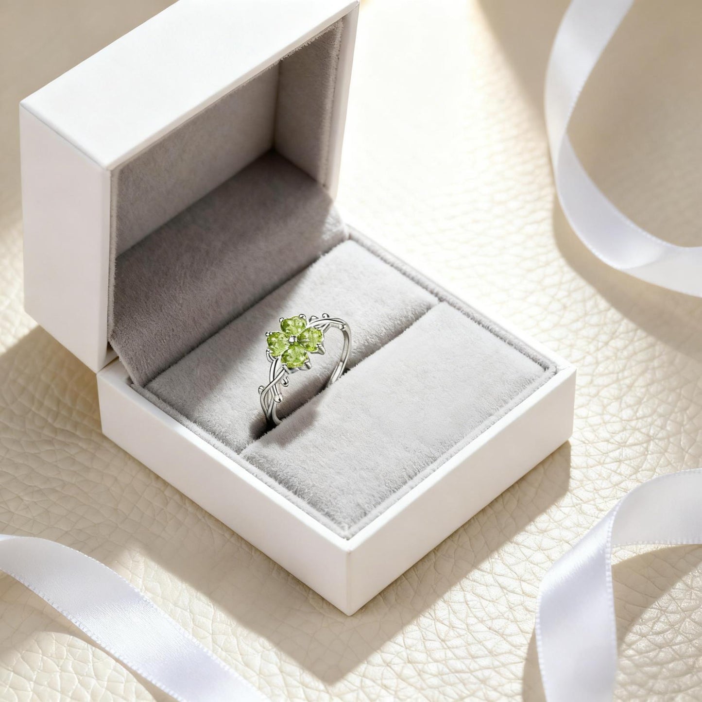 Embrace Your Lucky Charm: Four-Leaf Clover 999 Silver Ring