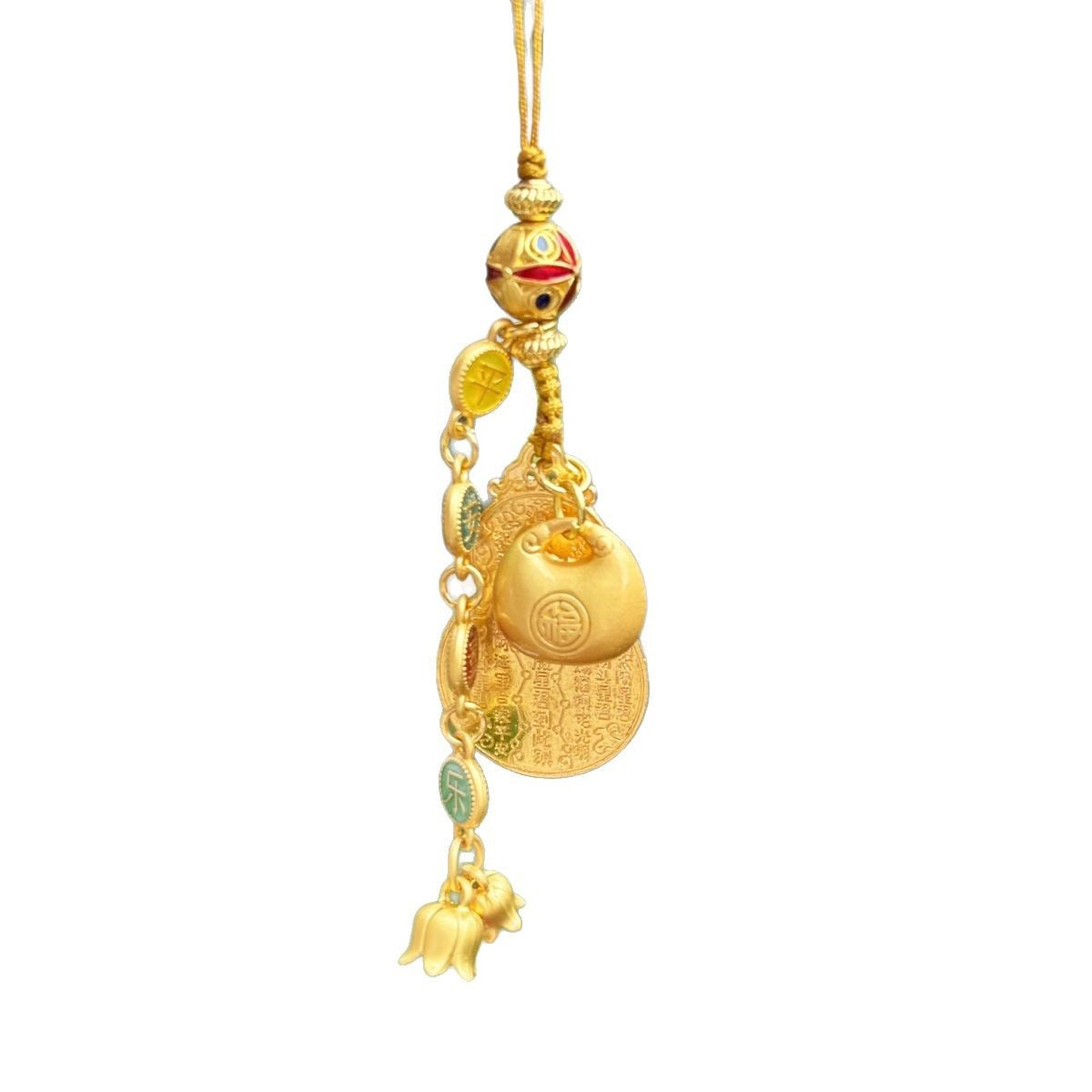 Hulu and Calligraphy Plaques keychain bag charm