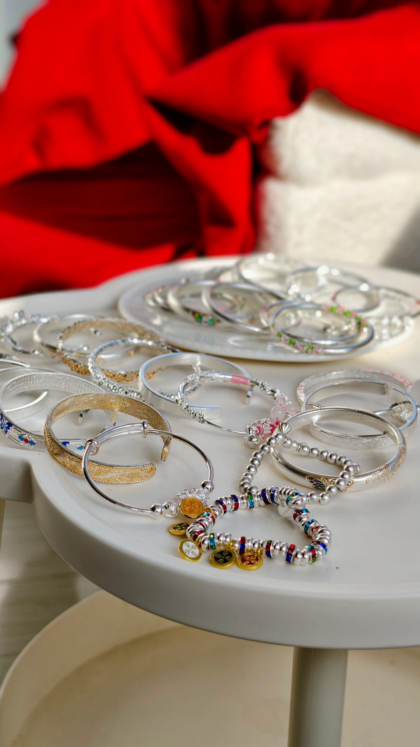 Sterling Silver Bangle: Adorable Paw Print Design