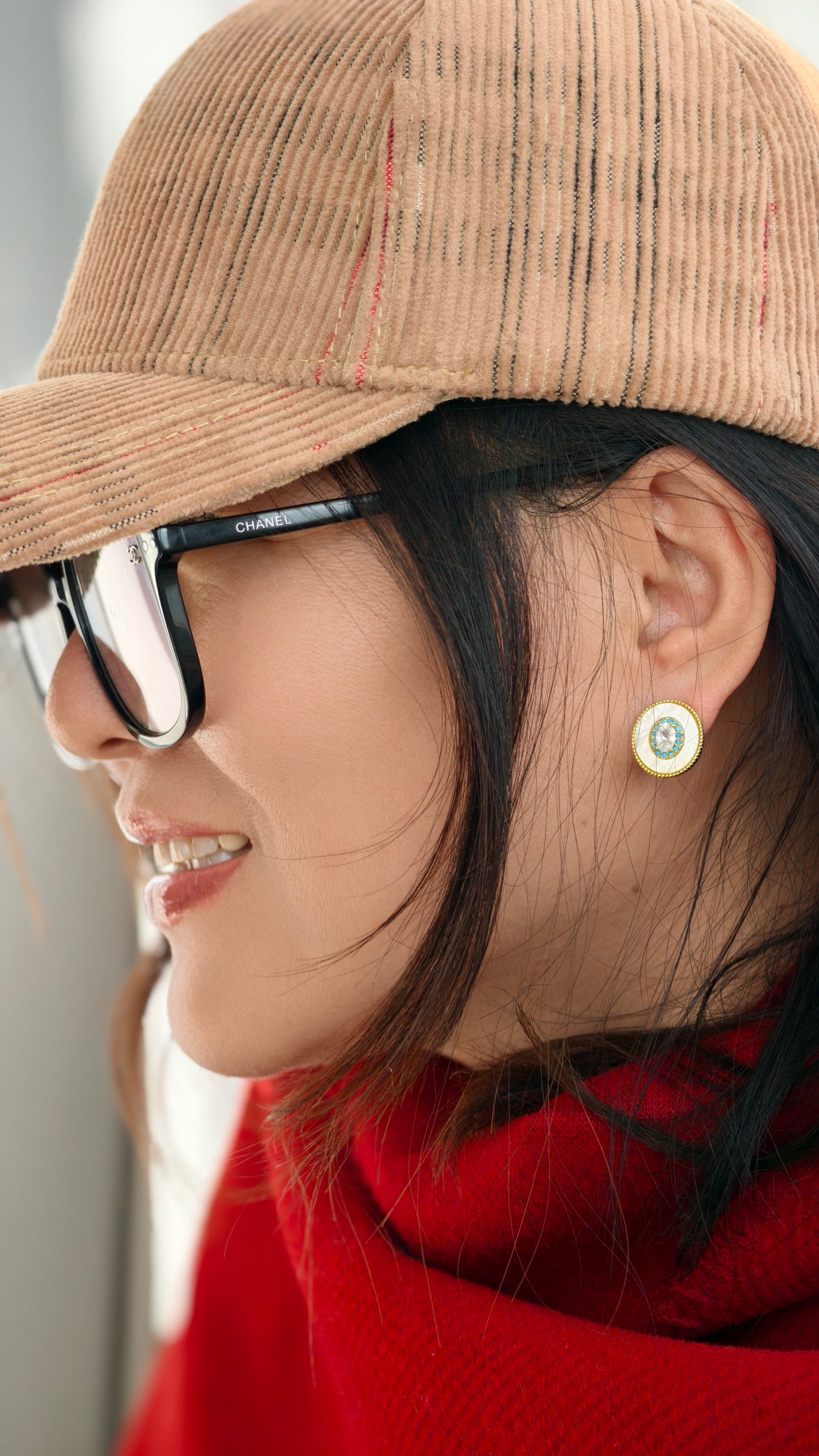 Shell & Gemstone Stud Earrings: Coastal Elegance in Every Detai