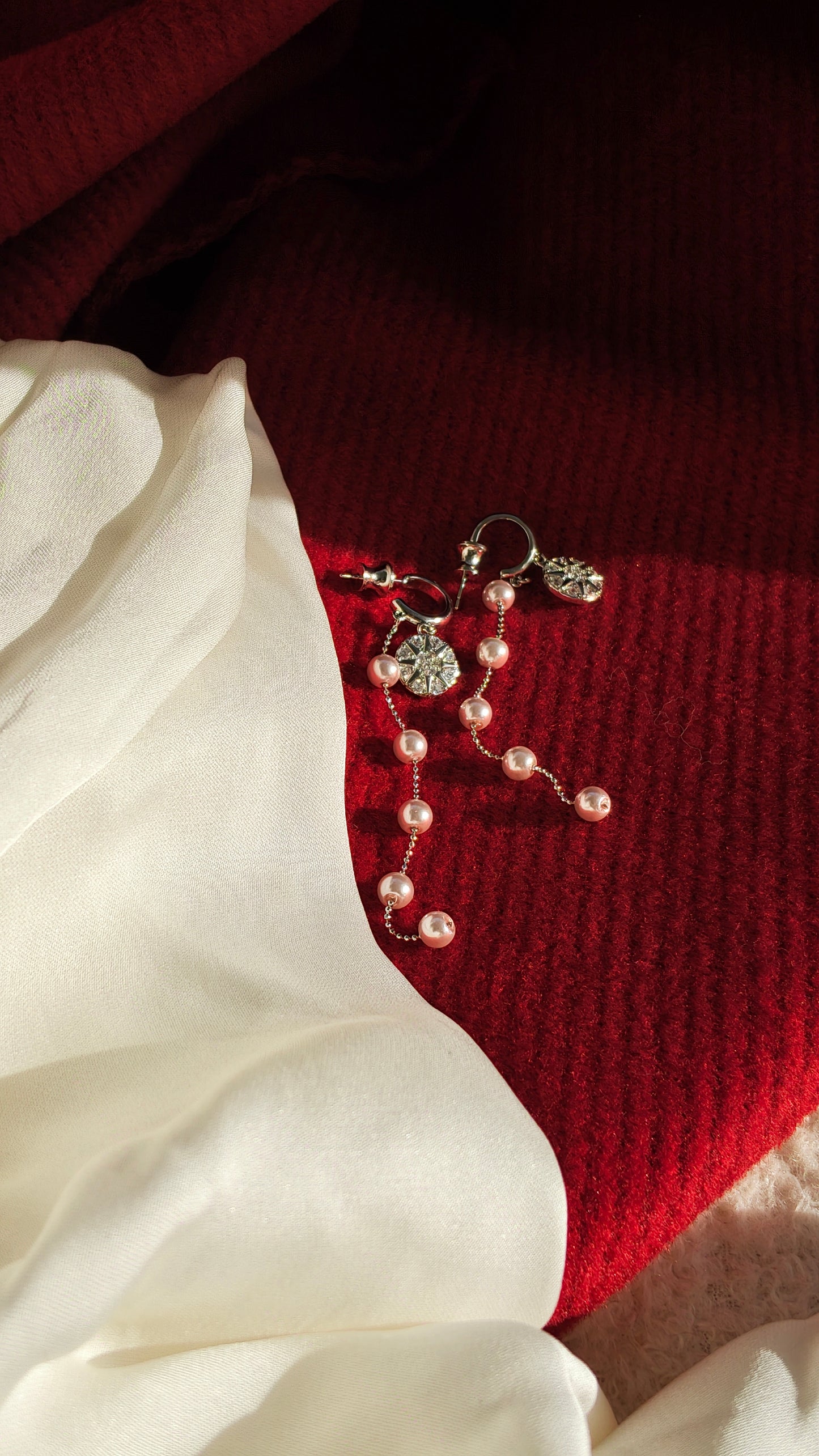 Star & Pearl Dangle Earrings: Edgy Elegance with Soft Charm