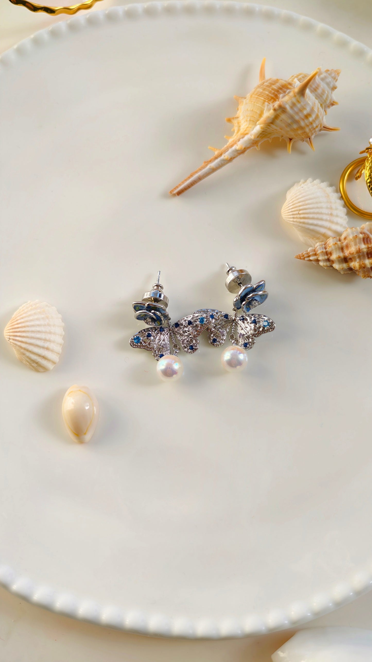 Rose & Pearl Drop Earrings: Soft Elegance with Coastal Charm