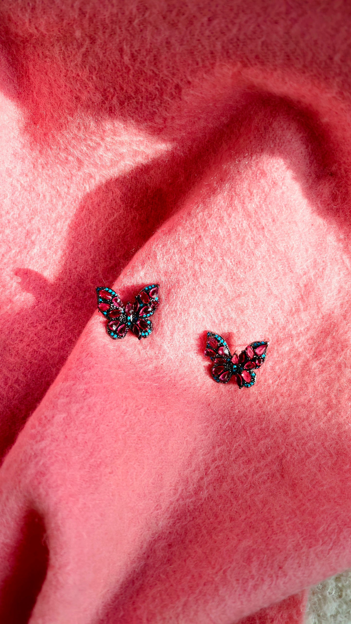 Butterfly Stud Earrings: Enchanted Sparkle with Floral Grace