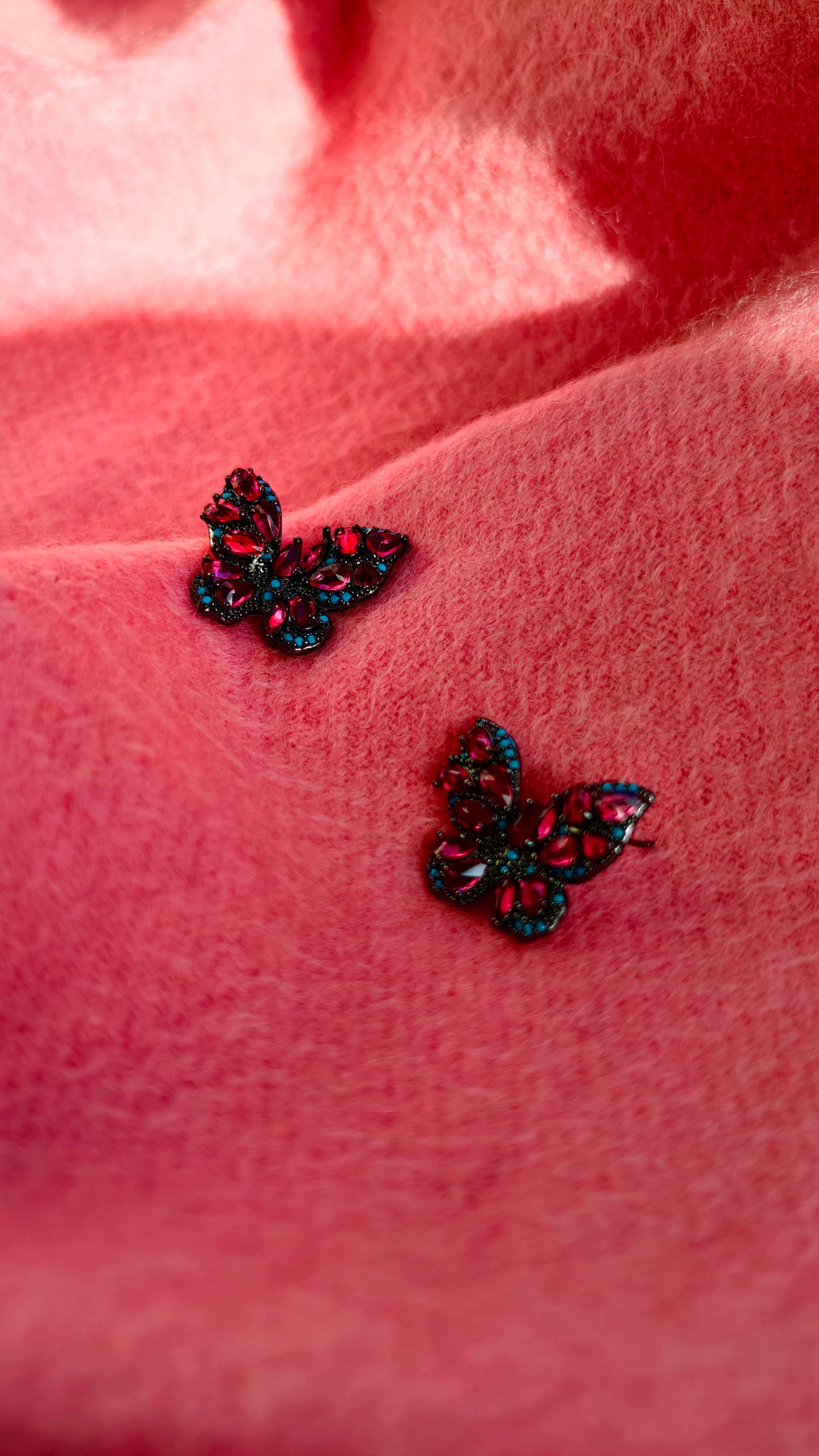Butterfly Stud Earrings: Enchanted Sparkle with Floral Grace