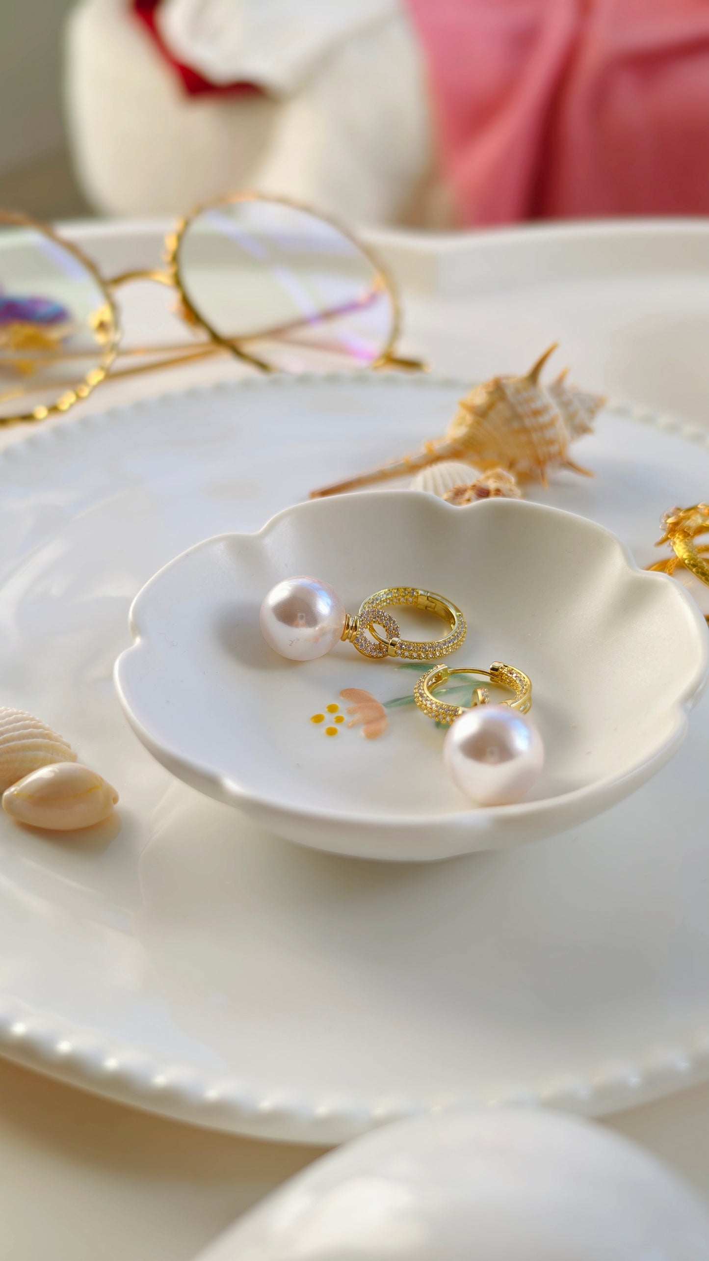 Pearl & Gold Hoop Earrings: Timeless Elegance with Coastal Charm