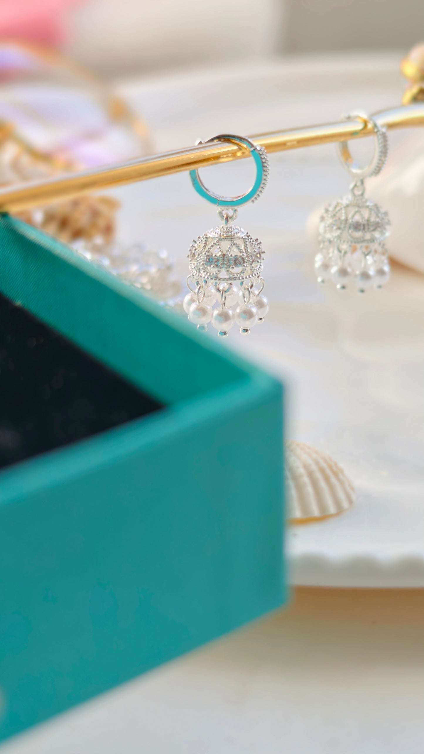 Silver Jhumka-Style Drop Earrings: Timeless Elegance with Royal Charm