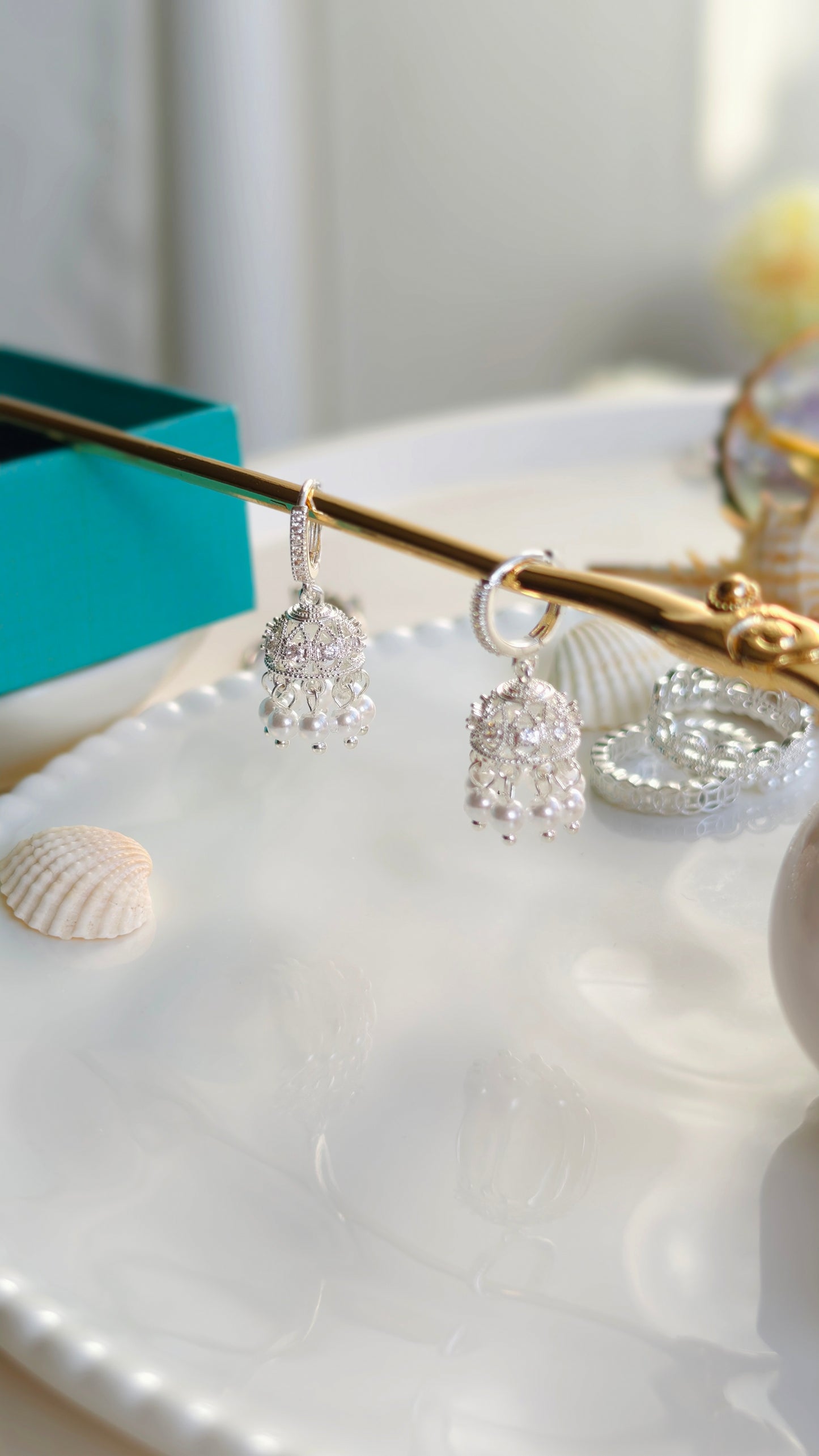 Silver Jhumka-Style Drop Earrings: Timeless Elegance with Royal Charm