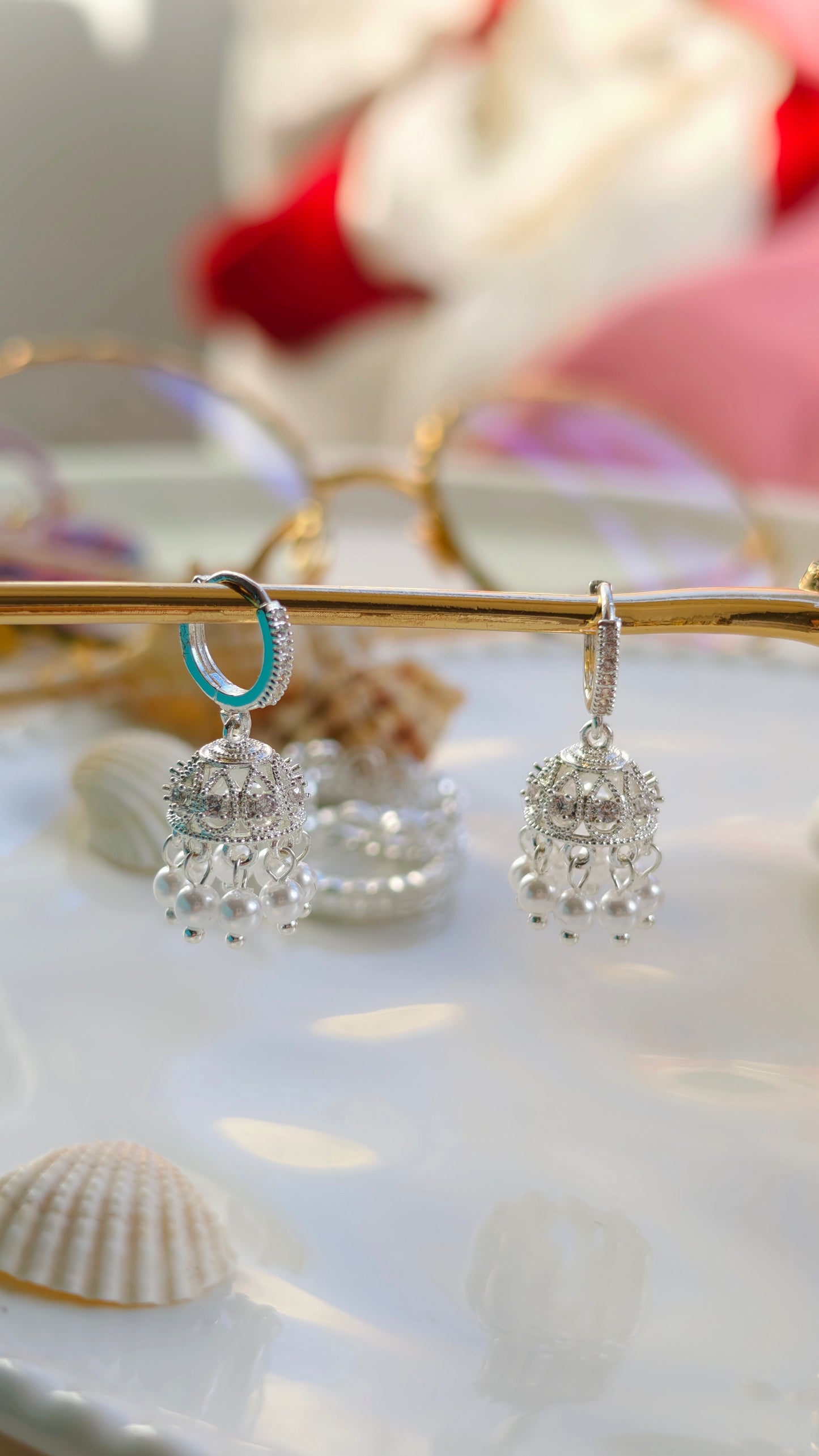 Silver Jhumka-Style Drop Earrings: Timeless Elegance with Royal Charm