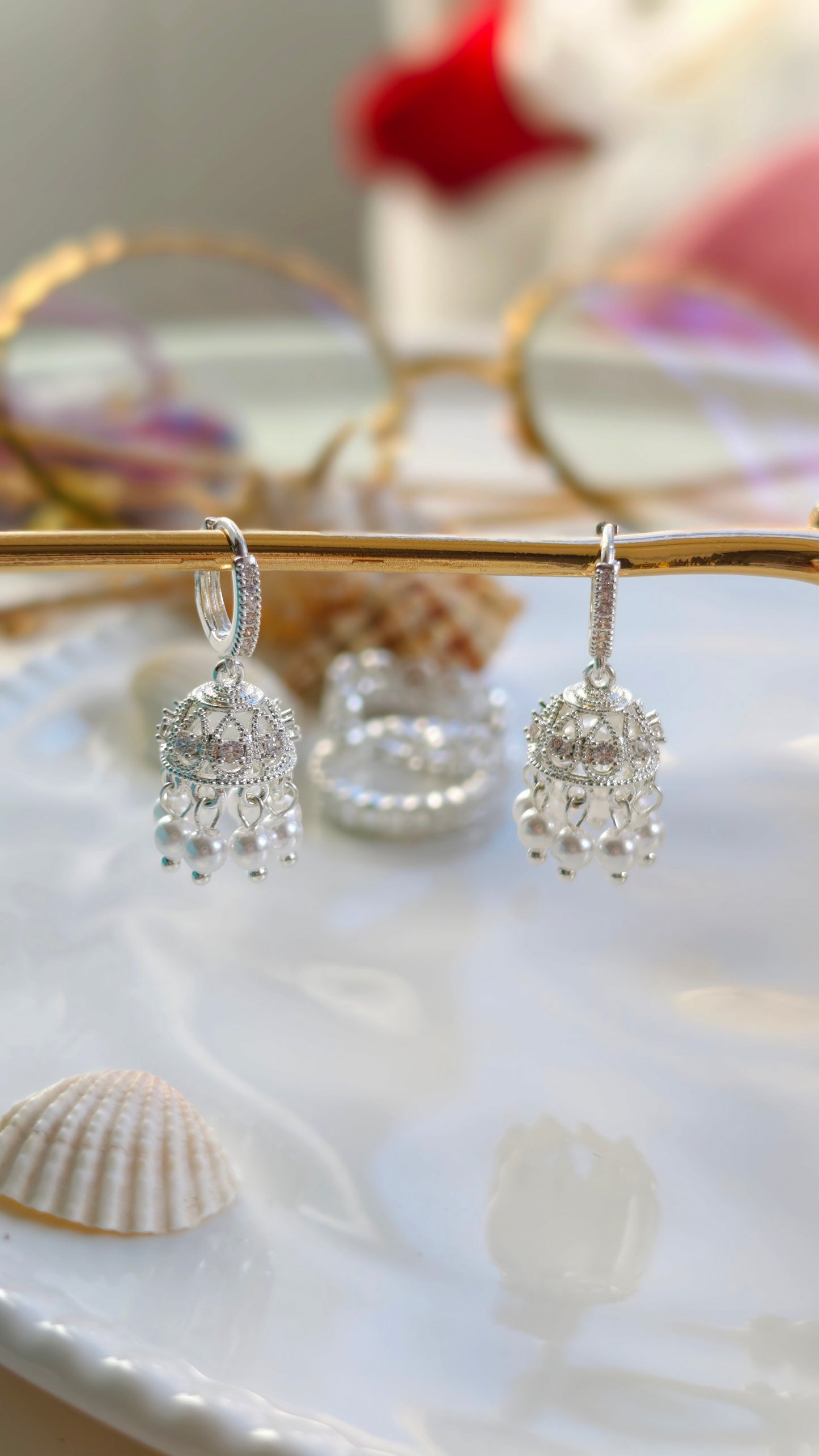 Silver Jhumka-Style Drop Earrings: Timeless Elegance with Royal Charm