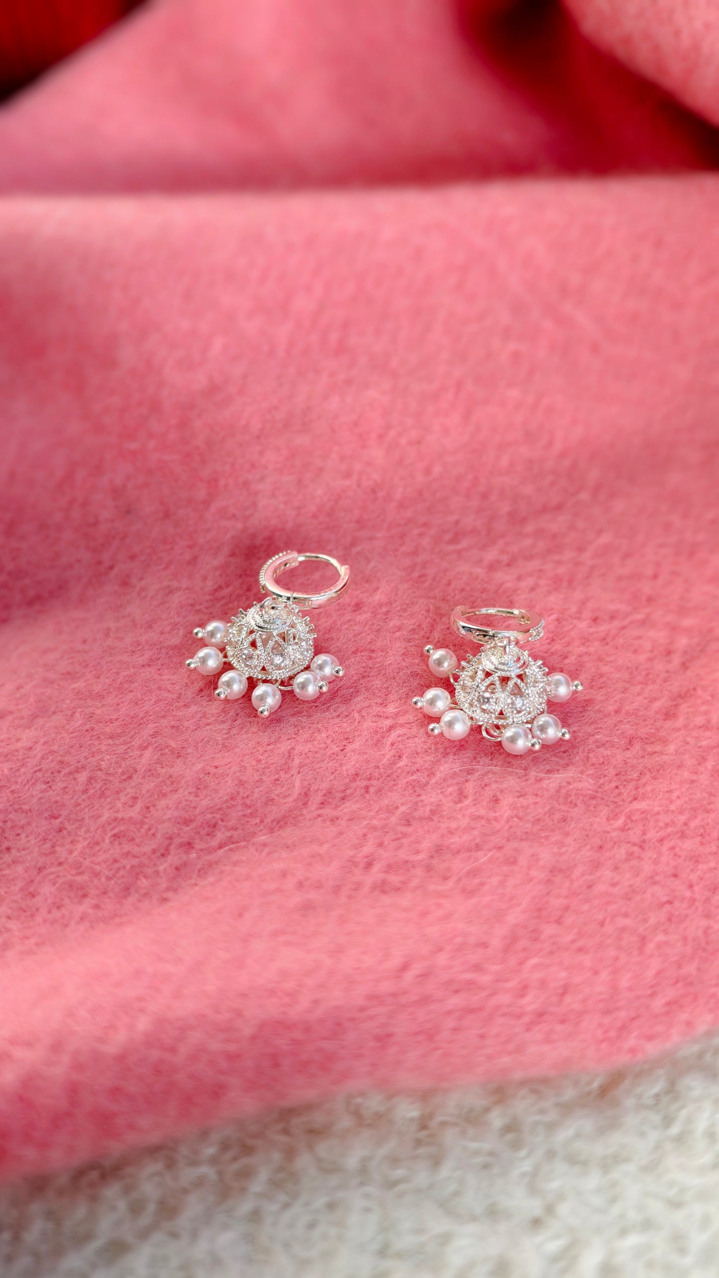 Silver Jhumka-Style Drop Earrings: Timeless Elegance with Royal Charm