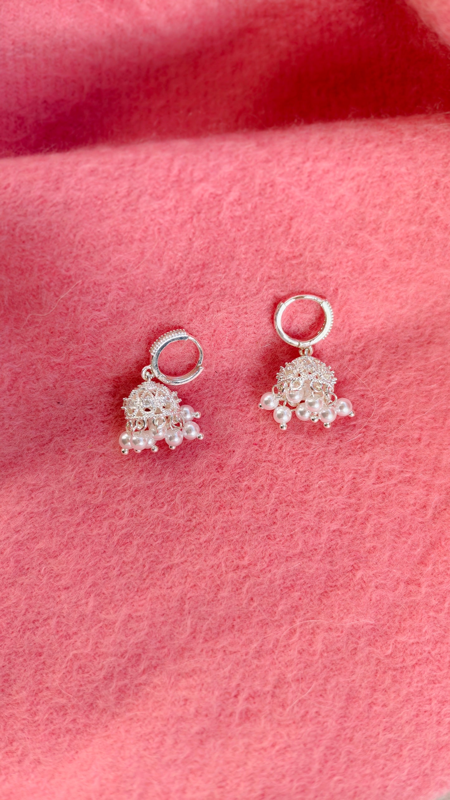 Silver Jhumka-Style Drop Earrings: Timeless Elegance with Royal Charm