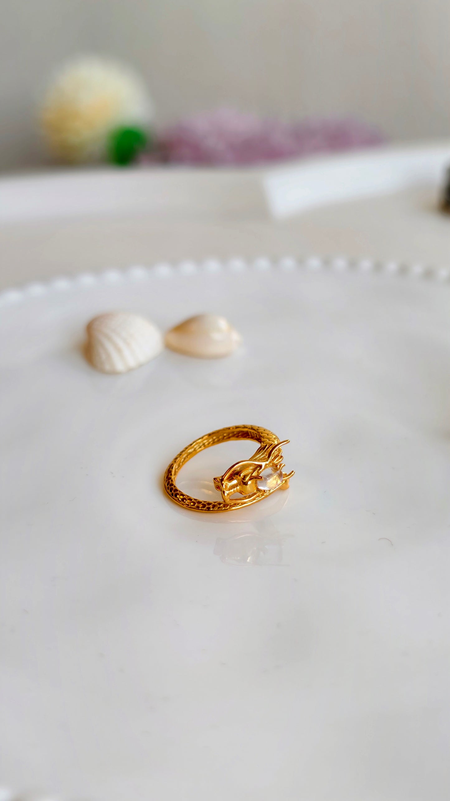 Golden Dragon Statement Ring: Mythic Elegance with Bold Detail