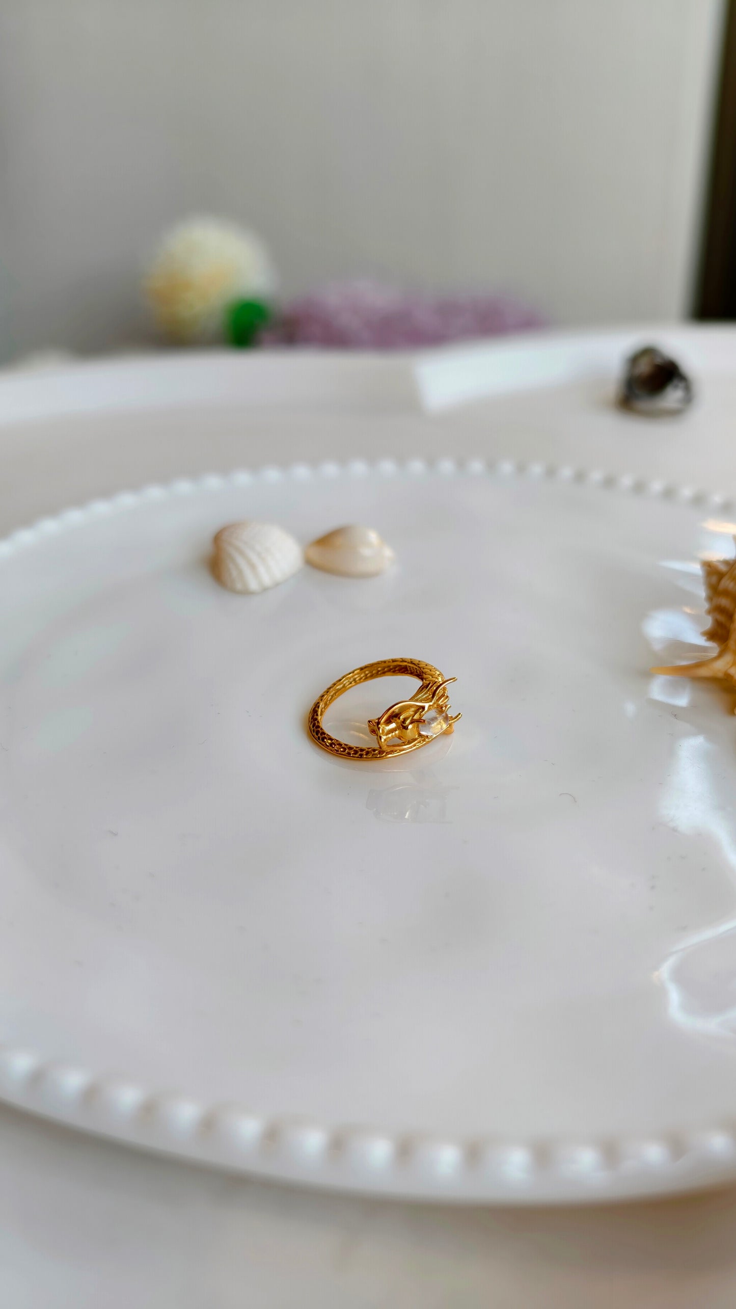 Golden Dragon Statement Ring: Mythic Elegance with Bold Detail