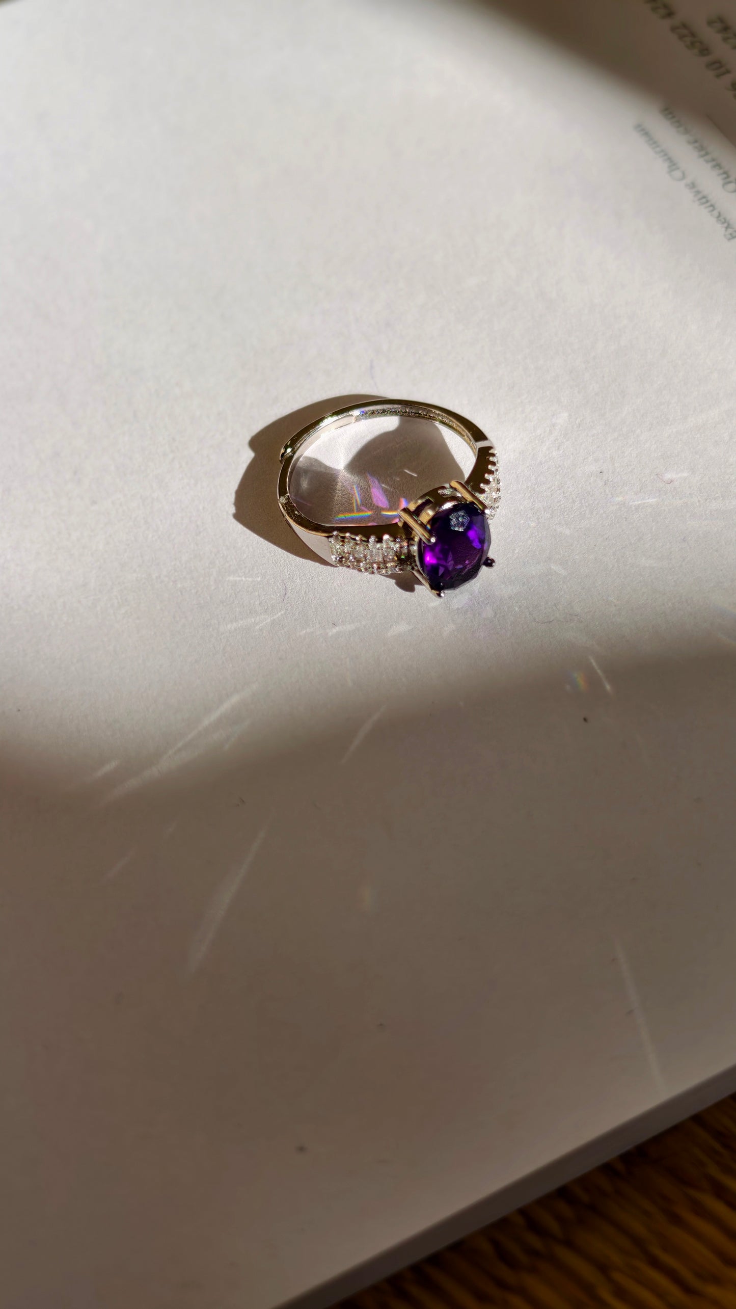 Minimalist Amethyst Ring