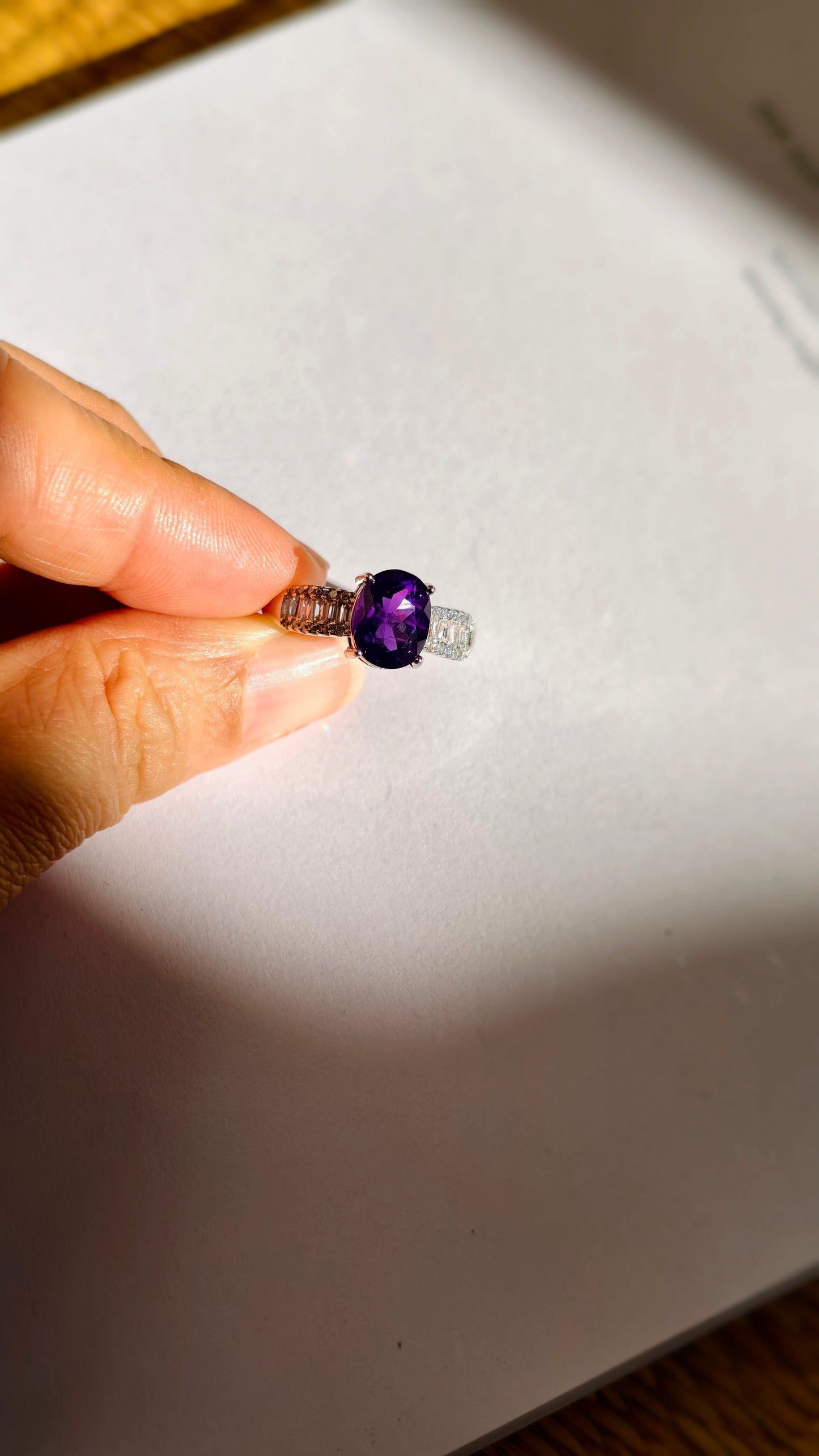 Minimalist Amethyst Ring