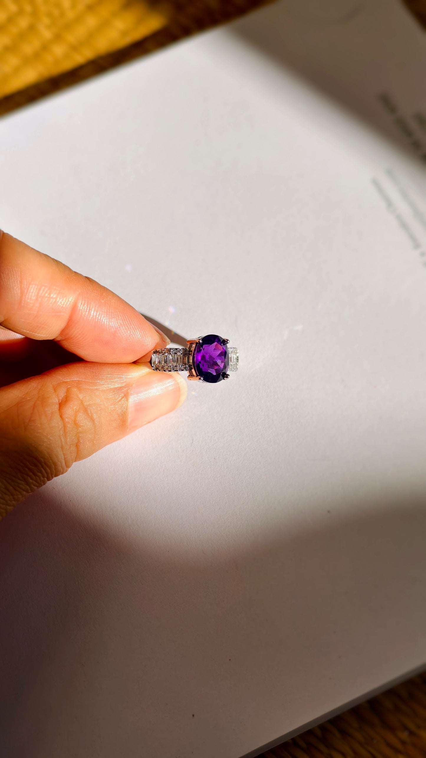 Minimalist Amethyst Ring