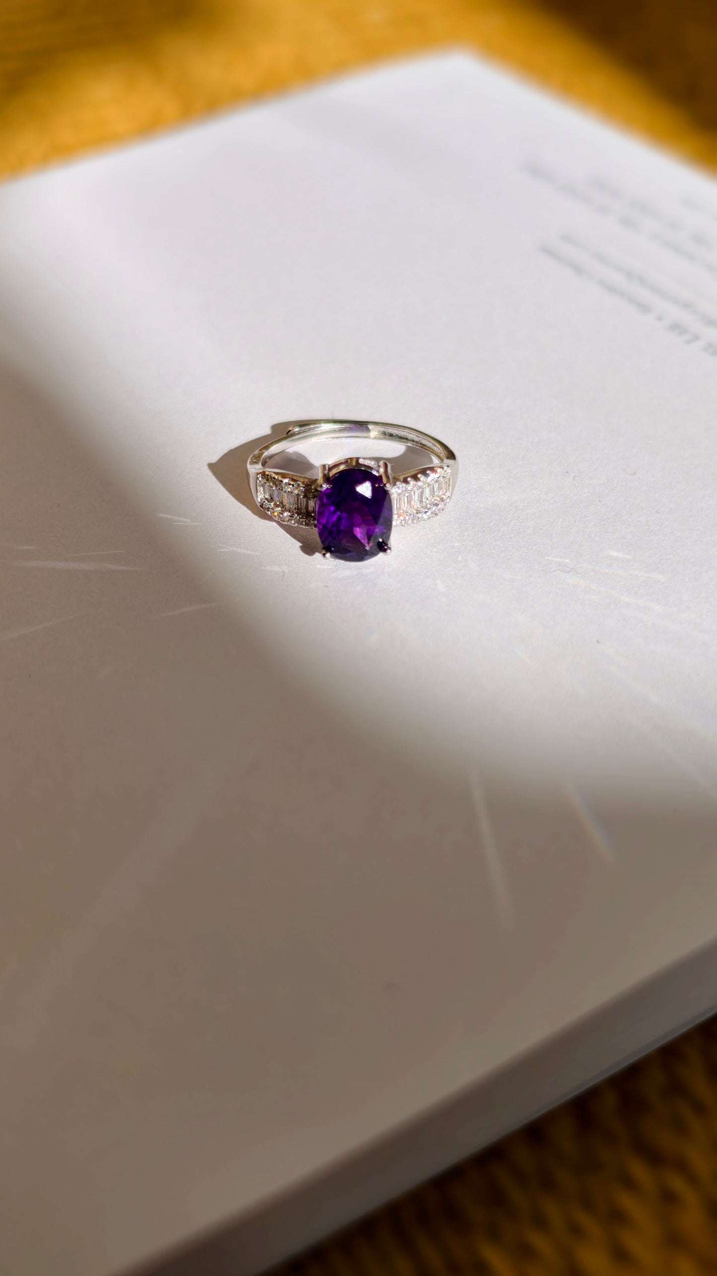 Minimalist Amethyst Ring