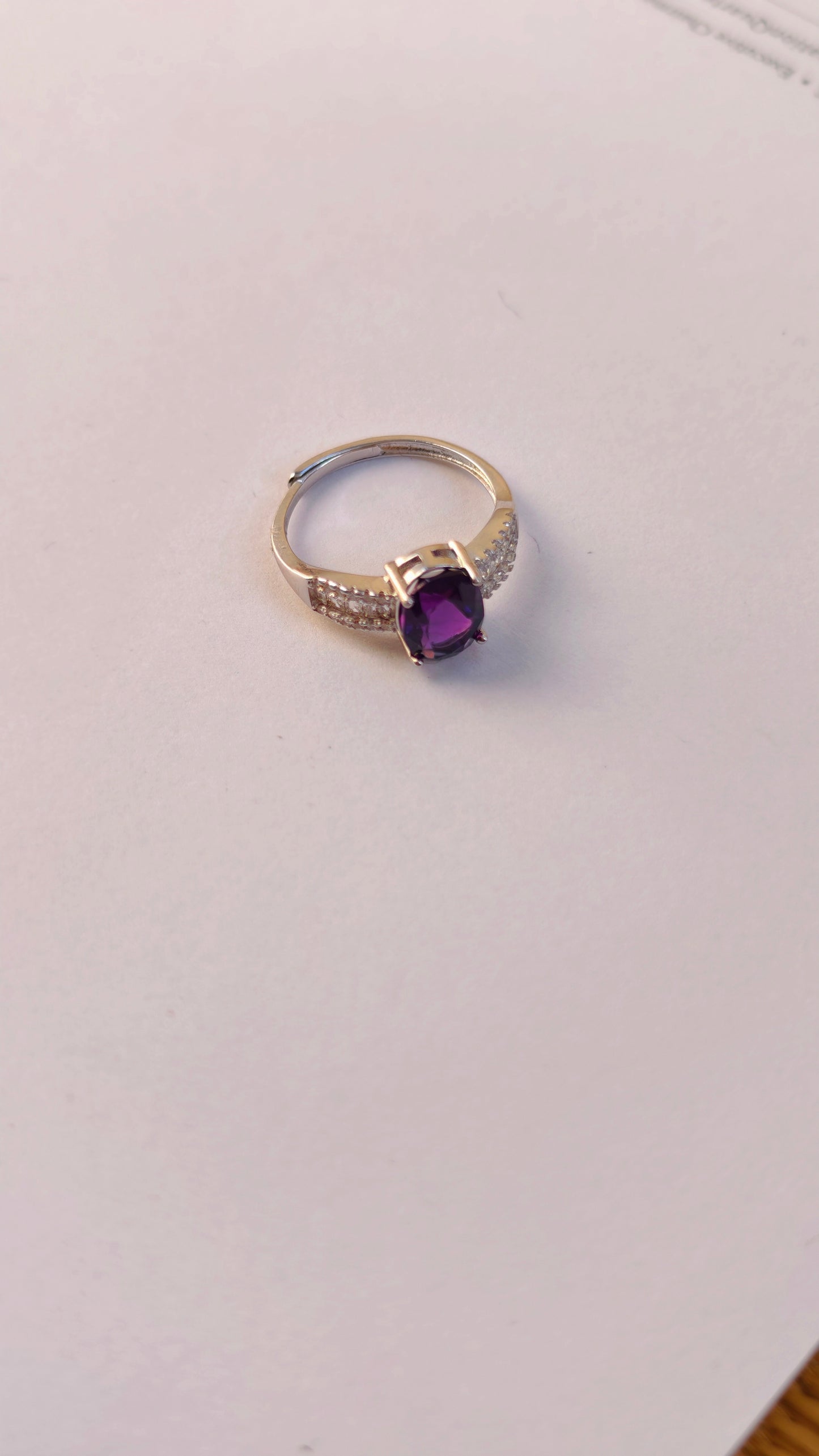 Minimalist Amethyst Ring